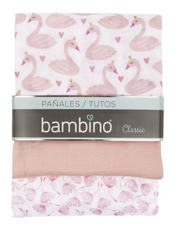 BAMBINO PANAL CLASI ROSADO X3