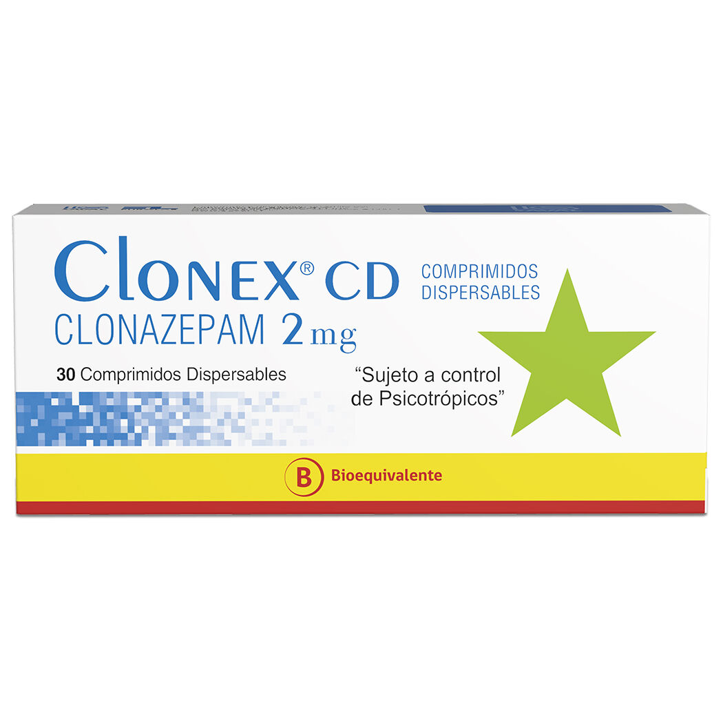 CLONEX   2,0 MG X 30 COMPRIMIDOS DISPENSABLES
