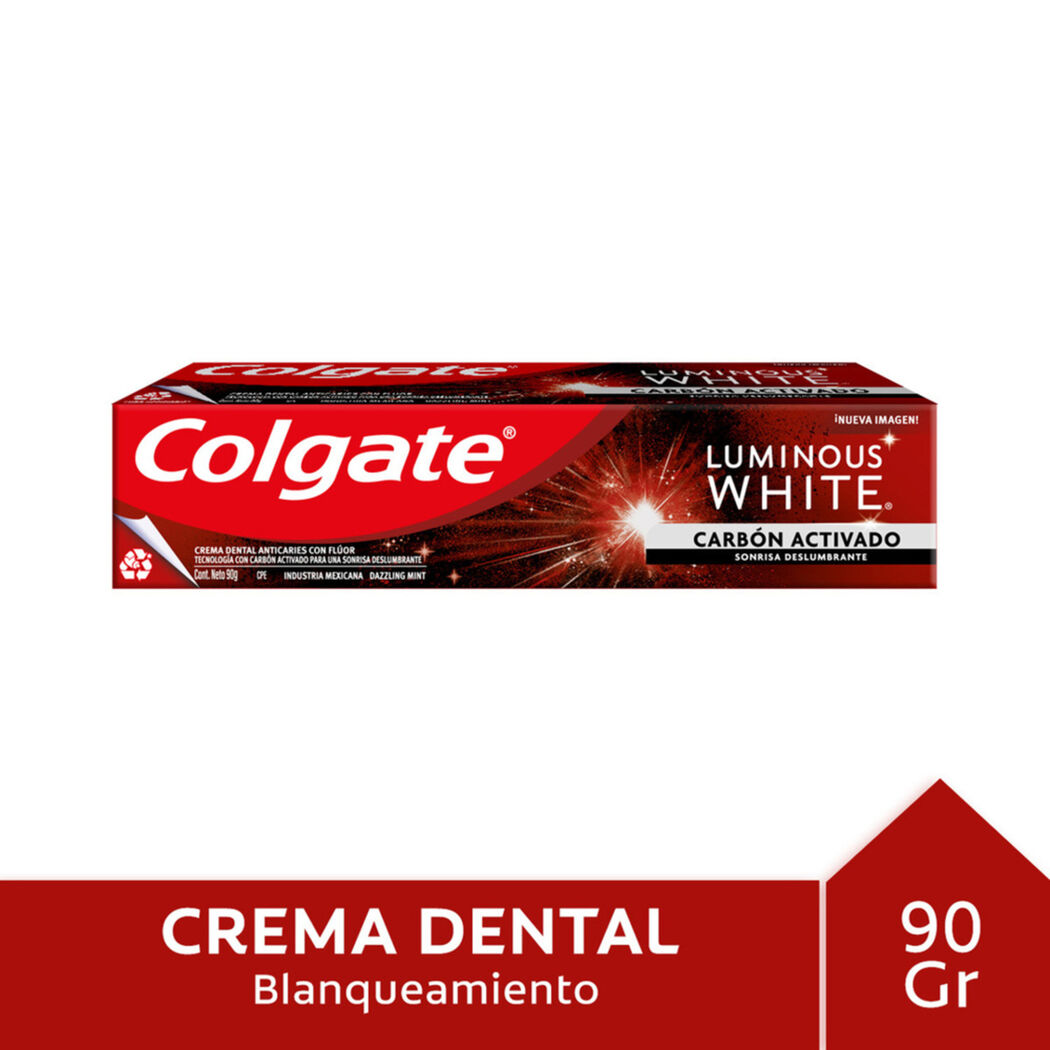 COLGATE LUMINOUS WHTE CARBON ACTIVADO X 90 GR