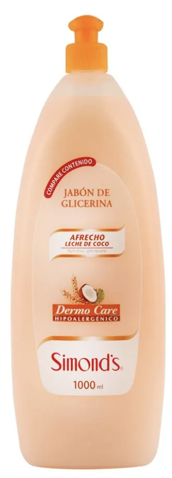 SIMONDS JAB LIQ DERMO LECHE COCO HIPOA X 1 L