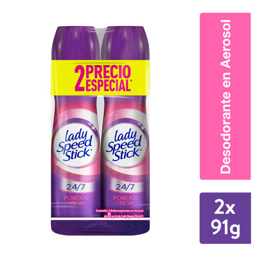 LADY SPEED STICK SPRAY POWDER X 2 UND