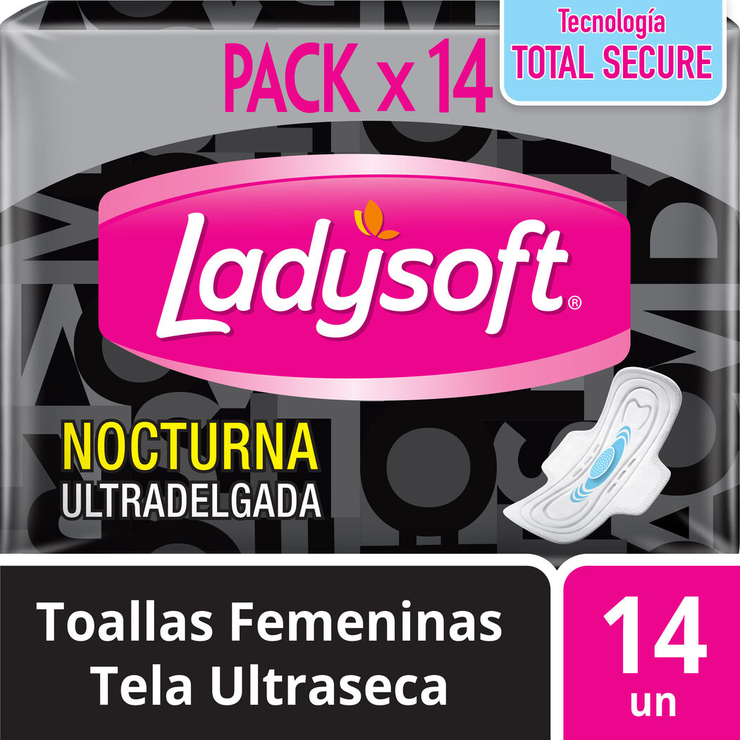 LADYSOFT TOA MALLA ULTRA DELGADA C/ALAS NOCTURNA X 14 UND