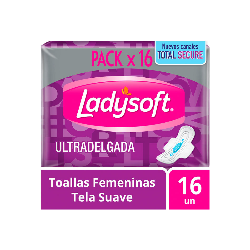 LADYSOFT ULT DELG SUAVE TOALLA X 16