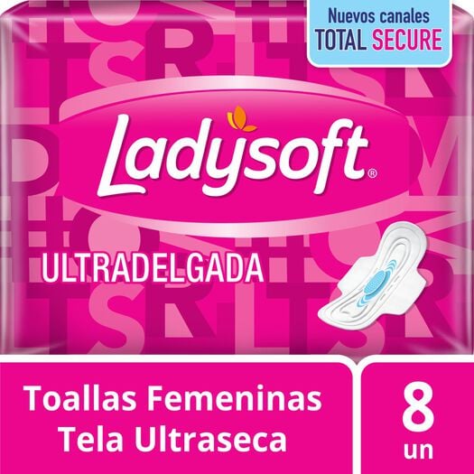 LADYSOFT ULTRA DELGADA SECA C/A TOALLA X 8