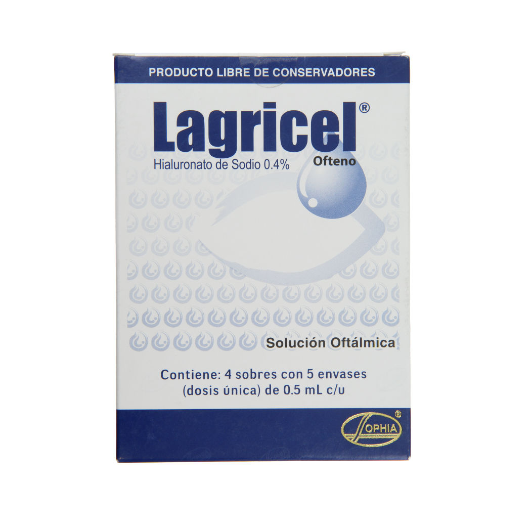 LAGRICEL OFTENO SOLUCION OFTALMICA 0,4% X 4 SBR C/ 5 DOSIS 