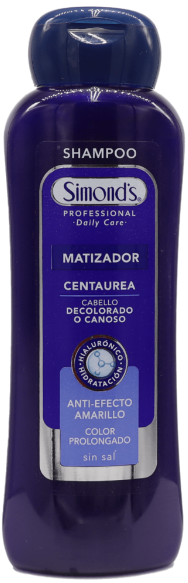 SIMONDS SHAMPOO MATIZADOR CENTAUREA HIALURONICO X 410 ML