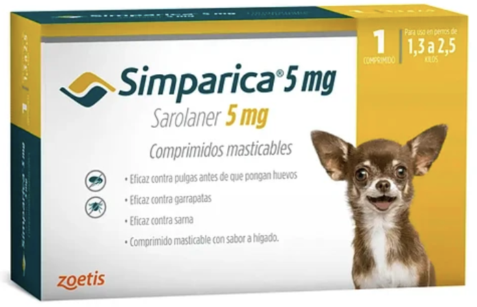 SIMPARICA COM MAST 5 MG X 1