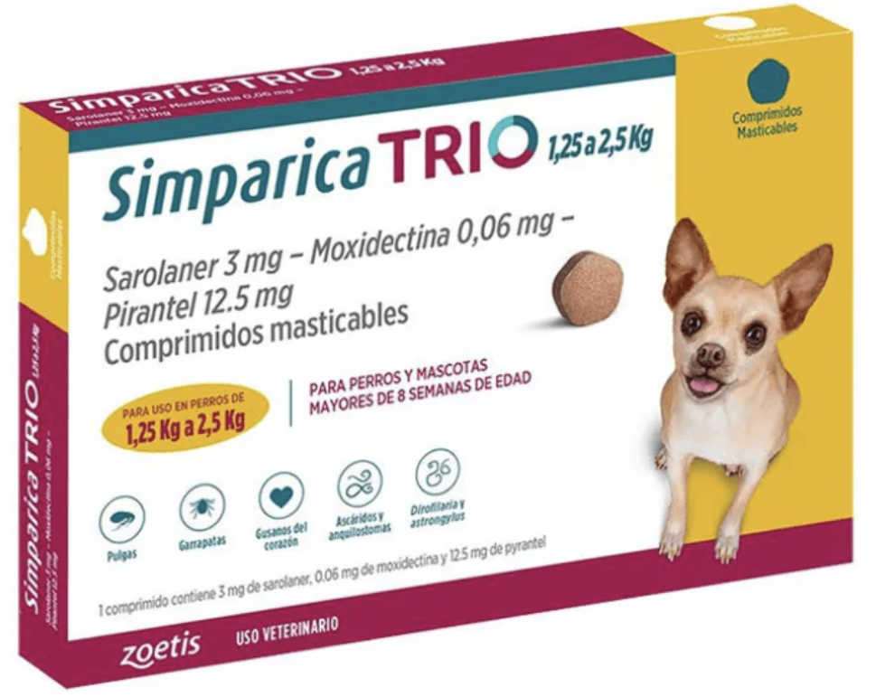 SIMPARICA TRIO MAST 1.25-2.5KG X 3 COM