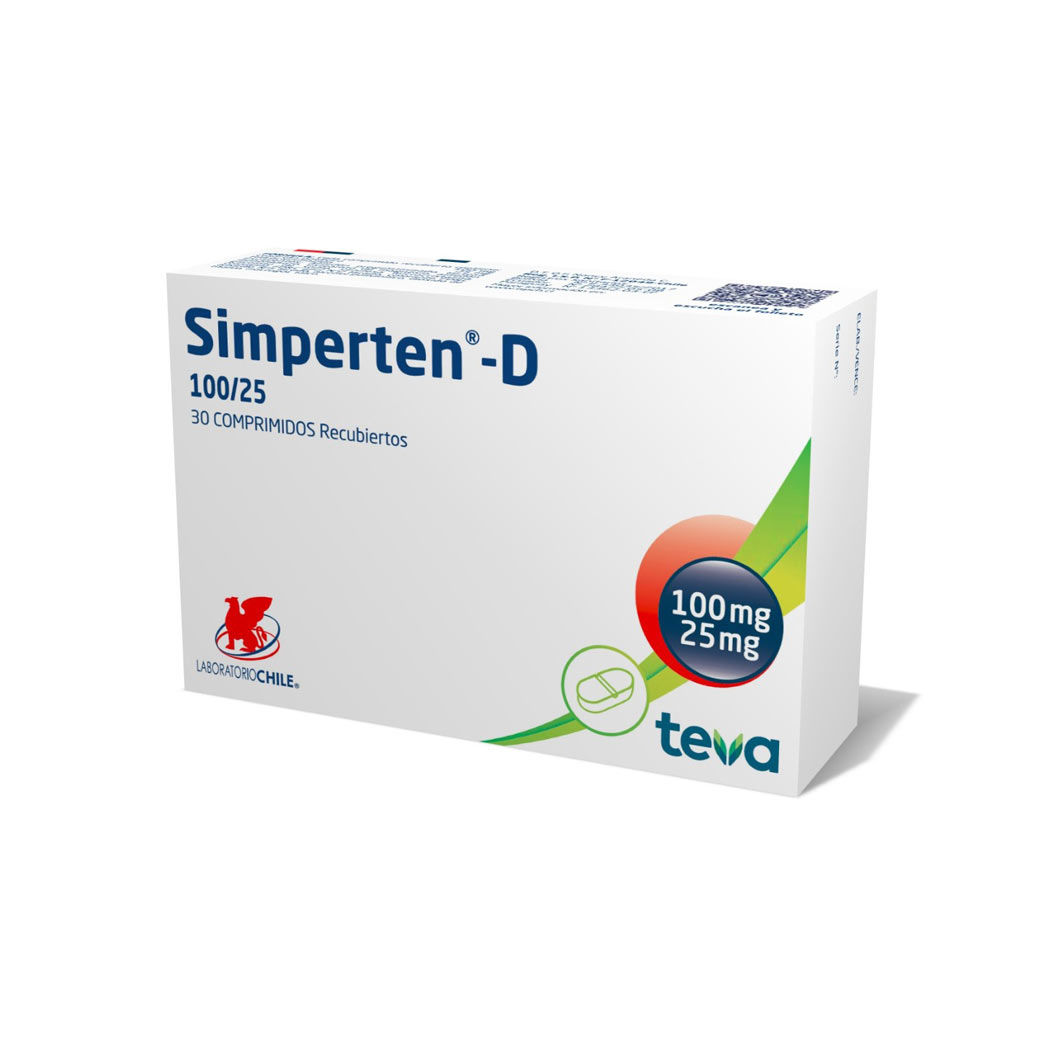 SIMPERTEN-D  100/25 X 30 COMPRIMIDOS