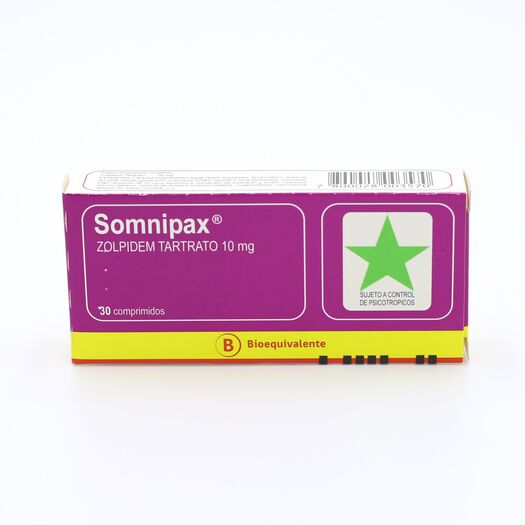 SOMNIPAX 10 MG X 30 COMPRIMIDOS