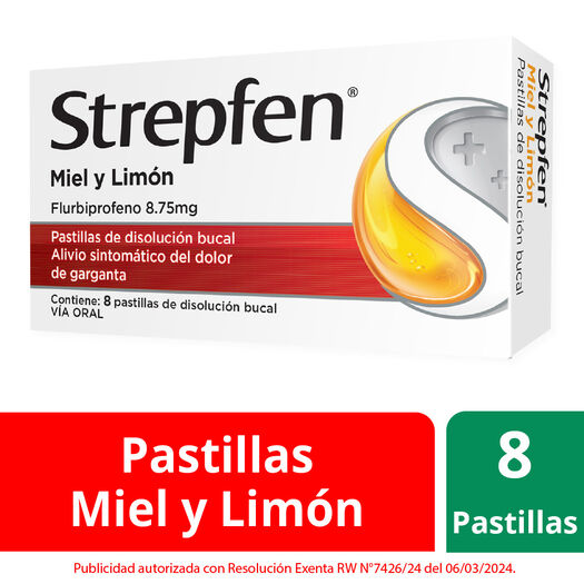 STREPFEN MIEL Y LIMON COM X 8