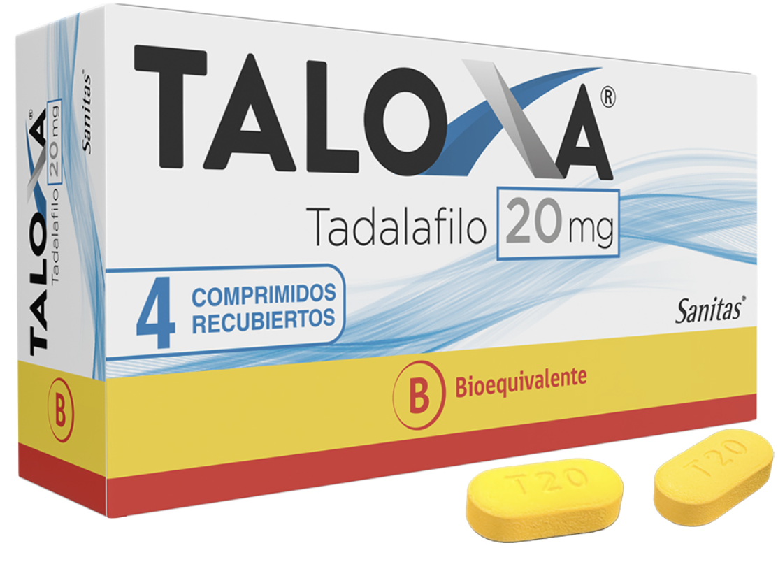 TALOXA (TADALAFILO) 20MG X 4 COMPRIMIDOS