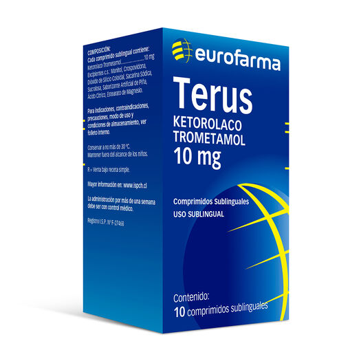 TERUS SL COM 10 MG  X 10