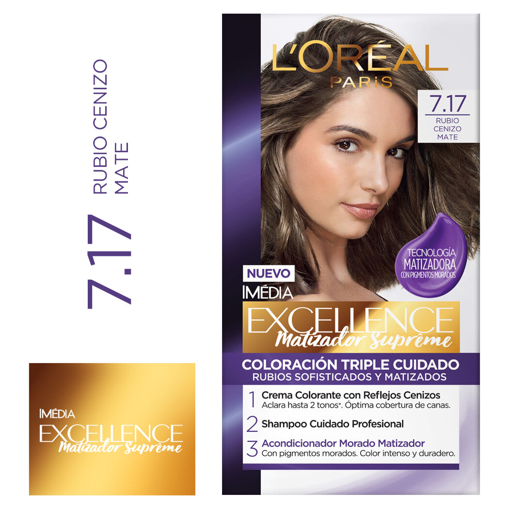 EXCELLENCE TINTE 7.17 RUBIO CENIZO MATTE