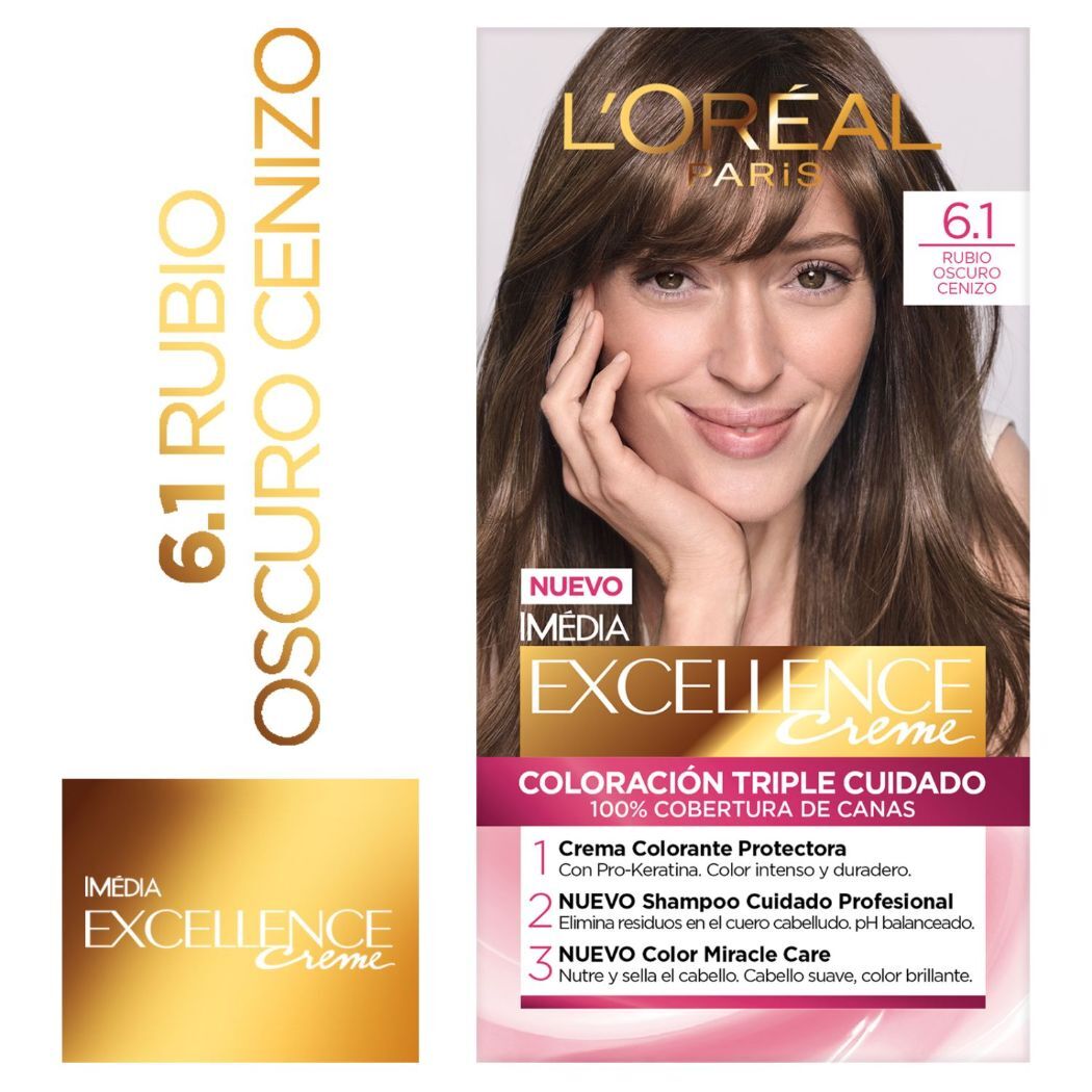 EXCELLNCE CREME 6.1 RUBIO OSC CENIZA
