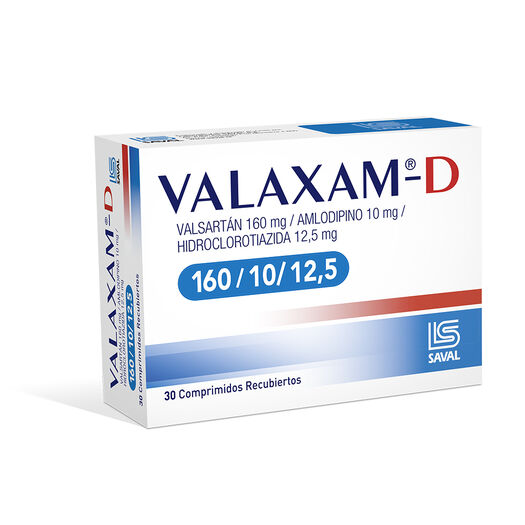 VALAXAM-D 160/10/12,5 MG X 30 COMPRIMIDOS