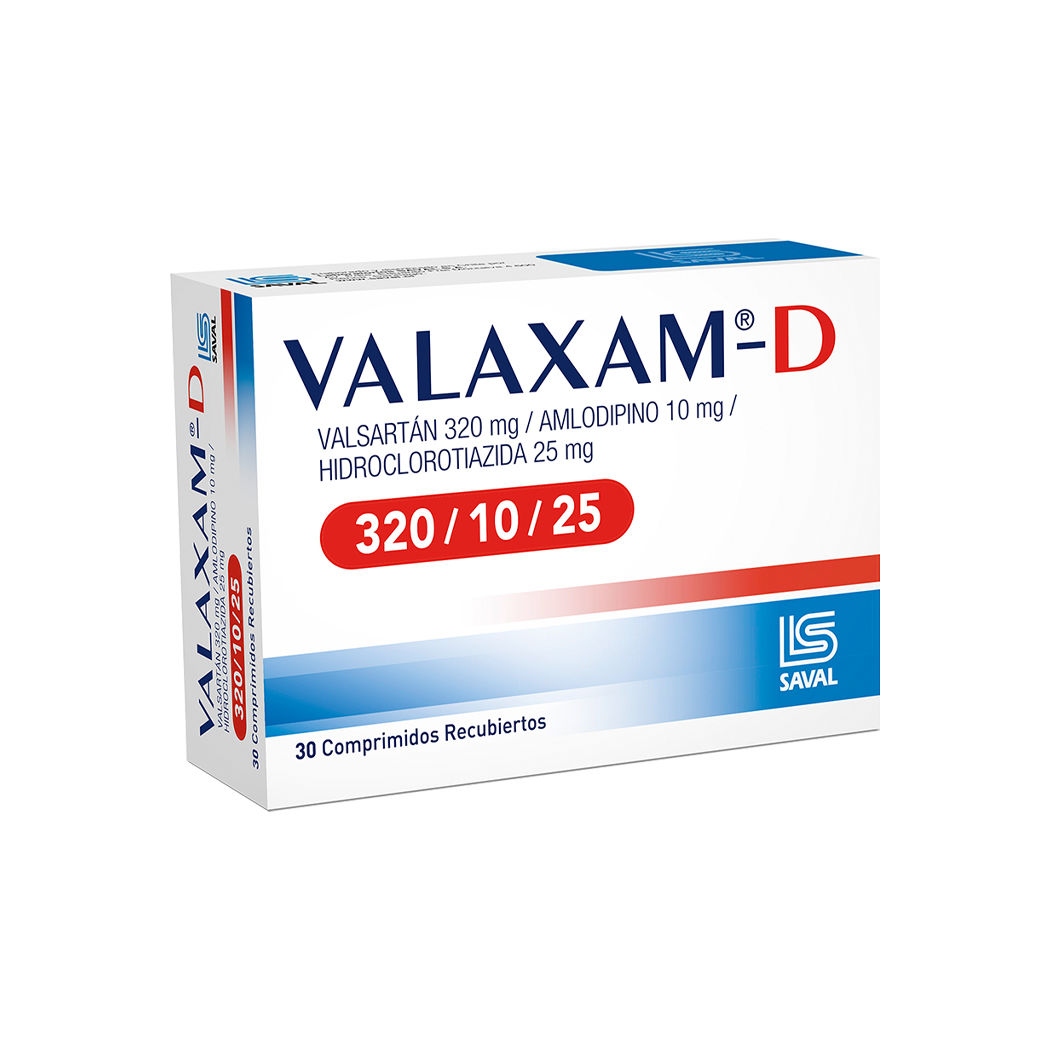 VALAXAM-D 320/10/25 MG X 30 COMPRIMIDOS