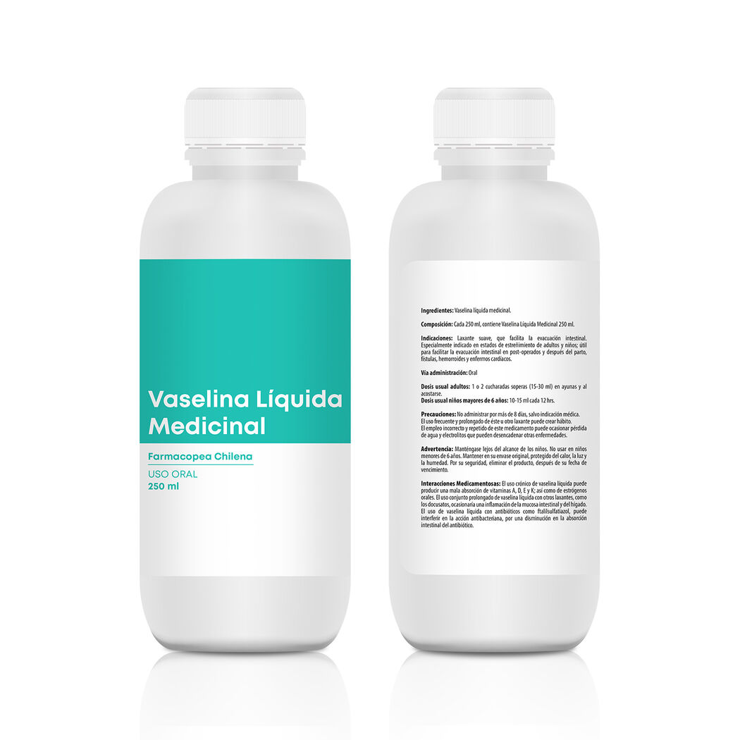 VASELINA LIQUIDA X 250 ML...