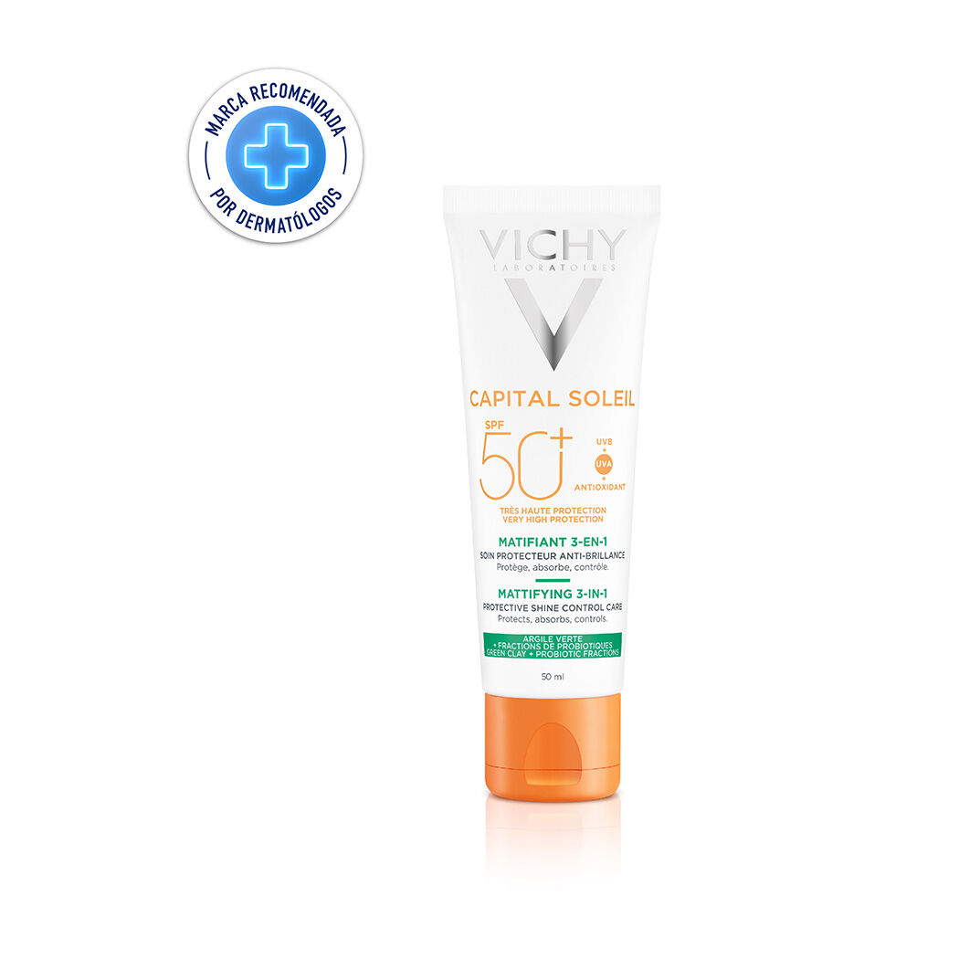 VICHY FPS 50+ CAPITAL SOLEIL MATIFICANTE 3 EN 1 OIL CONTROL X 50 ML