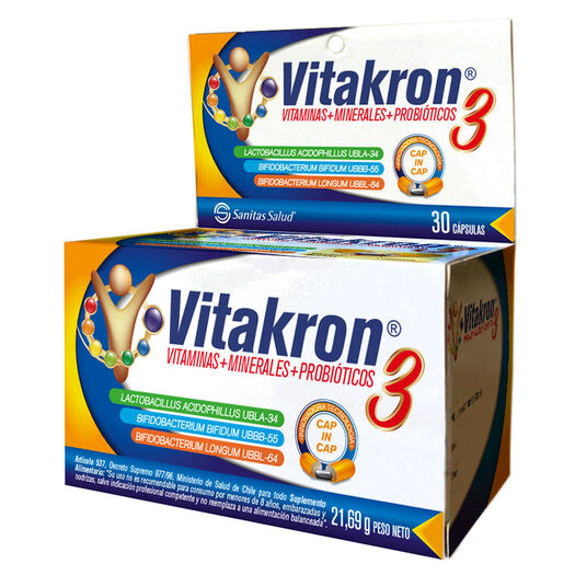 VITAKRON3 CAP VITAMINAS +...