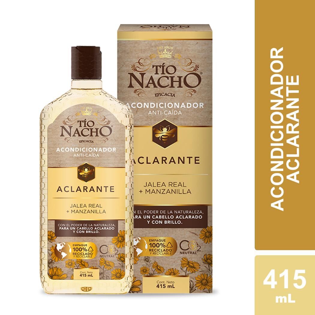 TIO NACHO ACONDICIONADOR ACLARANTE NATURAL MANZANILLA X 415 ML