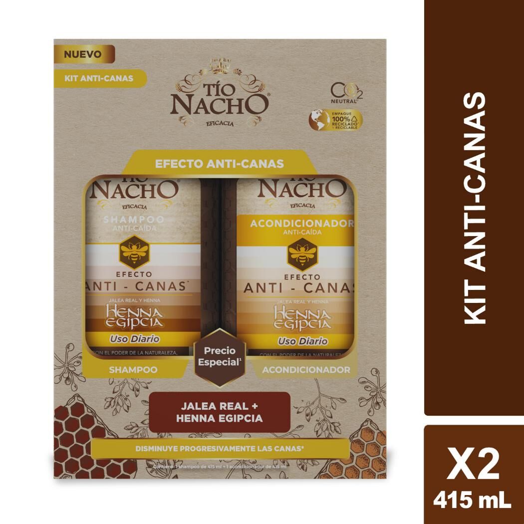 TIO NACHO SHAMPOO + ACONDICIONADOR ANTI CANAS