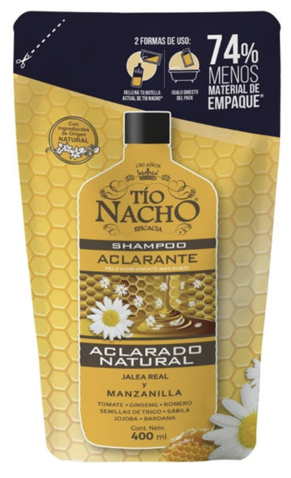 TIO NACHO SHAMPOO ACLARANTE DOYPACK X 400 ML