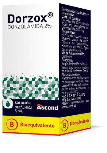 DORZOX 2% SOL OFT X 5 ML ASCEND