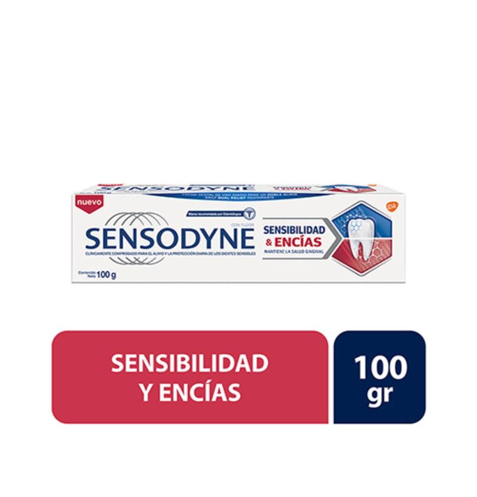 SENSODYNE SENSIBILIDAD & ENCIAS CRE X 100 GR