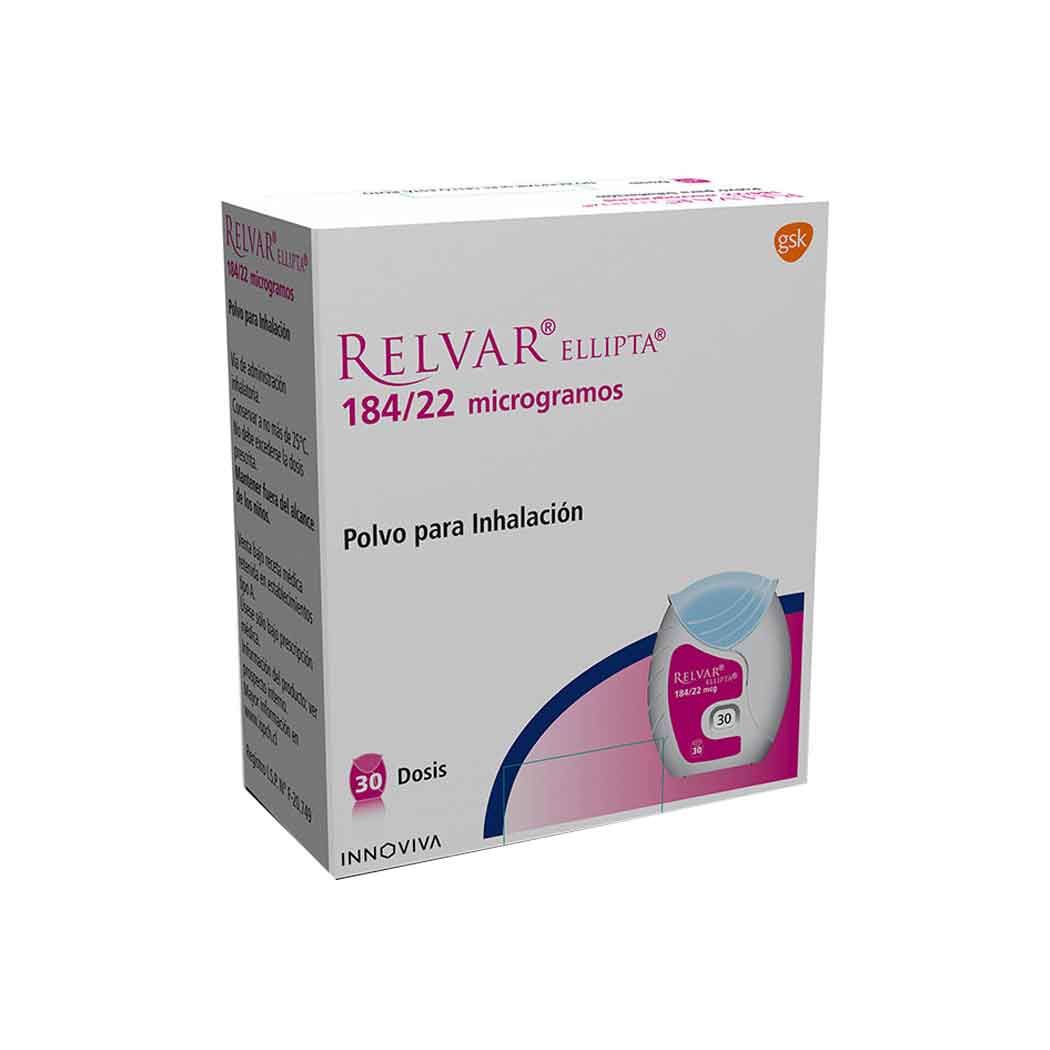 RELVAR ELLIPTA 184/22 INHALADOR X 30 DOSIS