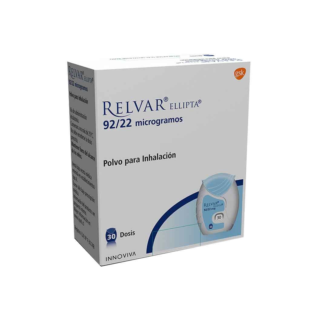 RELVAR ELLIPTA 92/22 INHALADOR X 30 DOSIS
