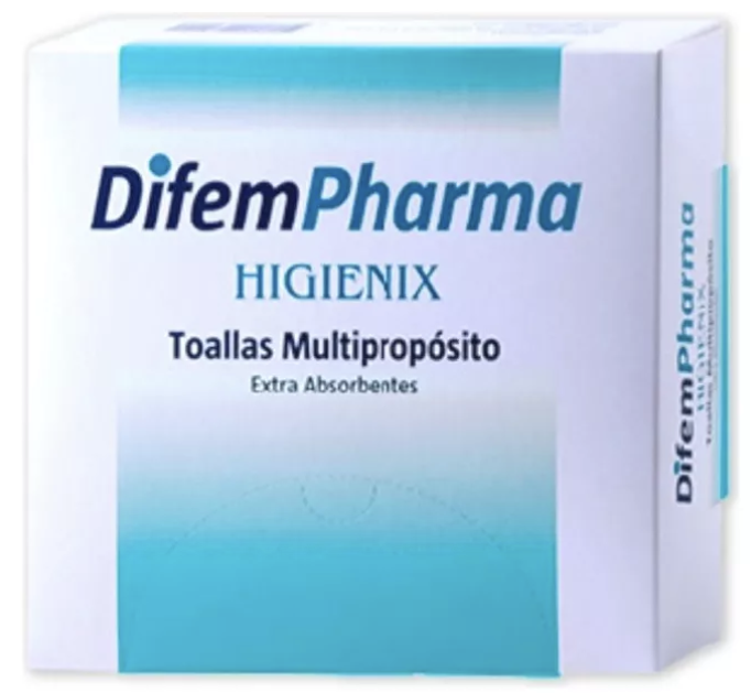 TOALLAS MULTIPROPOSITO HIGIENIX DIFEM PHARMA X 24 UNIDADES