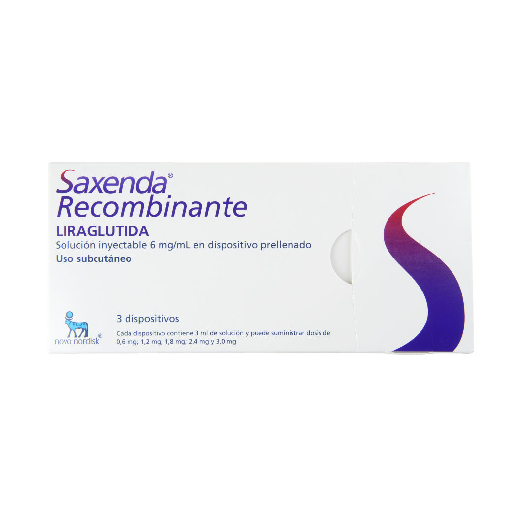 SAXENDA 6 MG/3 ML X 3 SOLUCIÓN INYECTABLE