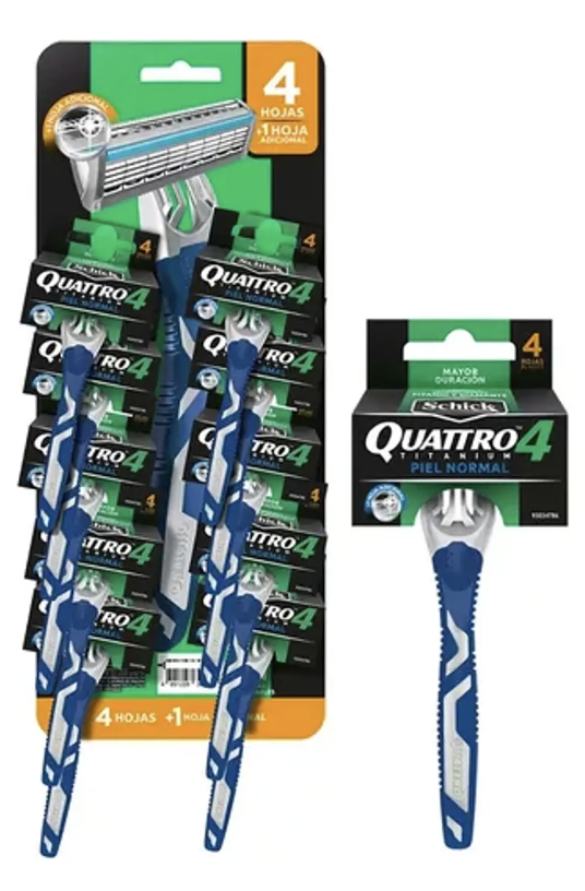 SCHICK MAQ QUATTRO TITANIUM X 10