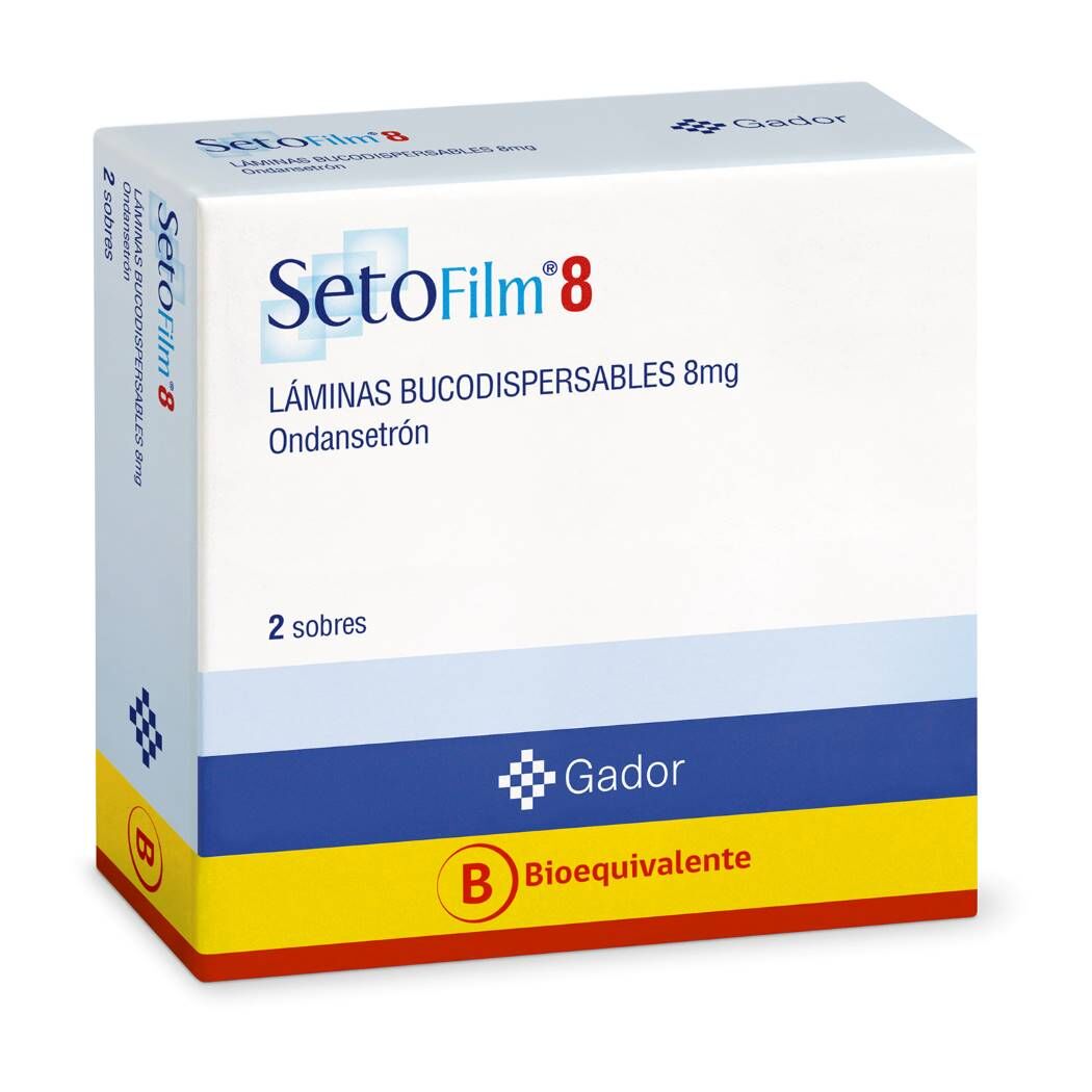 SETOFILM 8 MG X 2 LÁMINAS BUCODISPERSABLES