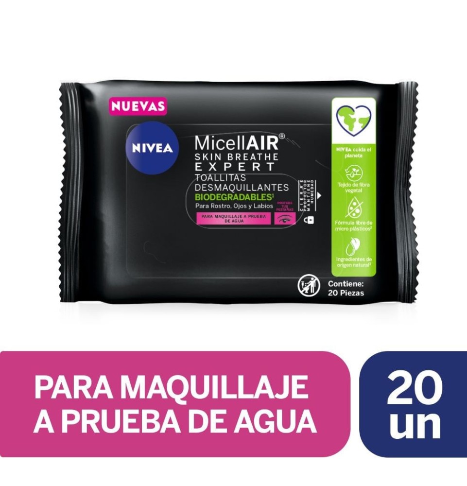 NIVEA TOALLA DESMAQUILLANTE MICELAR X 20 UND