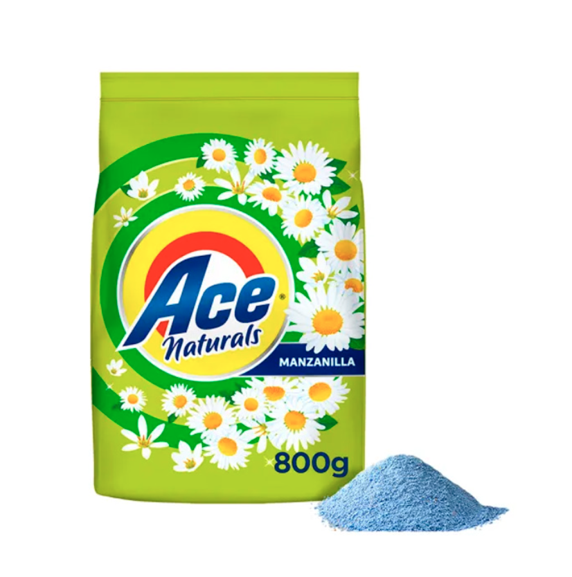 ACE DETERGENTE EN POLVO MANZANILLA X 800 GR