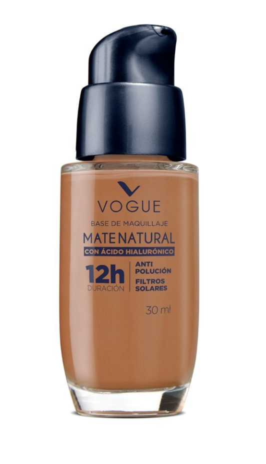 BASE MAQUILLAJE MATE NATURAL ACIDO HIA CANELA X 30 ML VOGUE