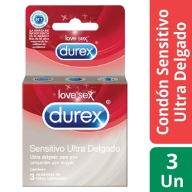 DUREX SENSIT ULTRA DELGADO INVISIBLE X 3 PRESERV (DM)