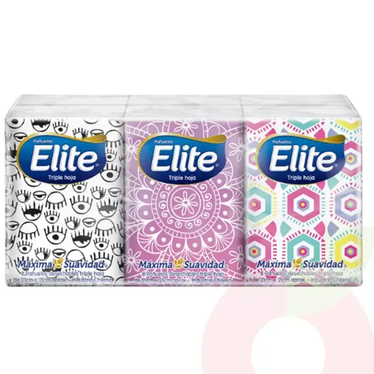 ELITE PAÑUELOS COMPACTO DISEÑO PACK X6