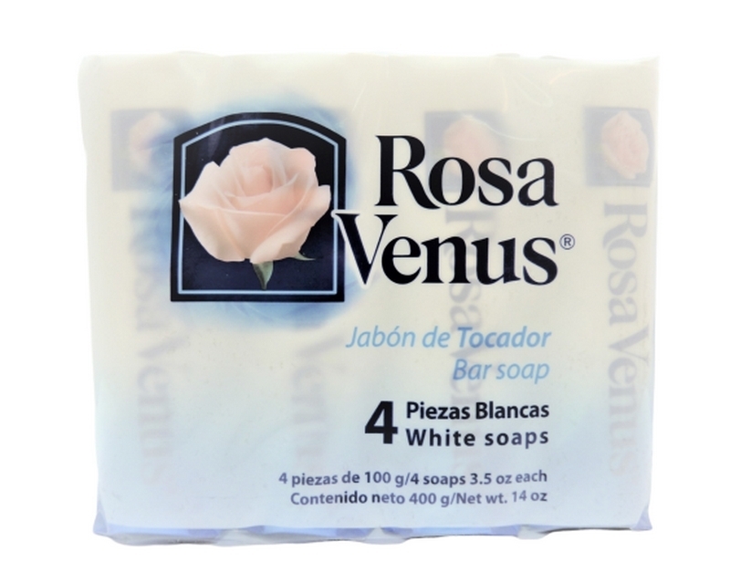 JABON ROSA VENUS BLANCO 100 GR X 4 UND