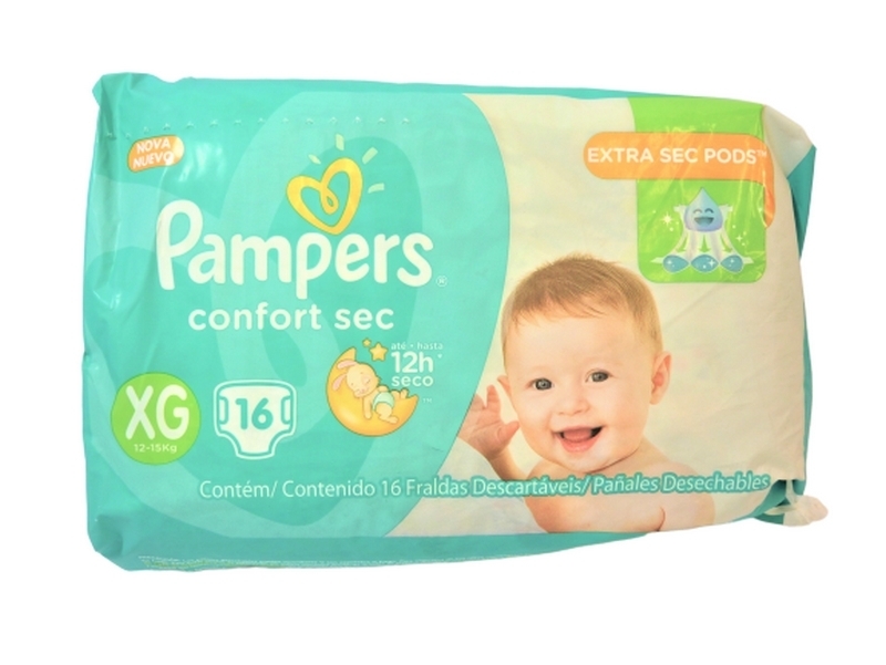 PAMPERS BEBE CONFORT SEC XG X 16 UND