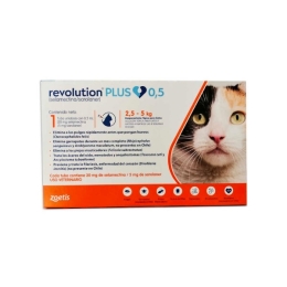 REVOLUTION PLUS 0.5 ML (GATOS DE 2.5KG A 5KG)