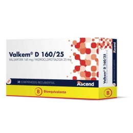 VALKEM D COM 160/25 MG X 30