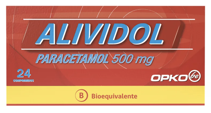 ALIVIDOL COM 500 MG X 20 (PARACETAMOL)
