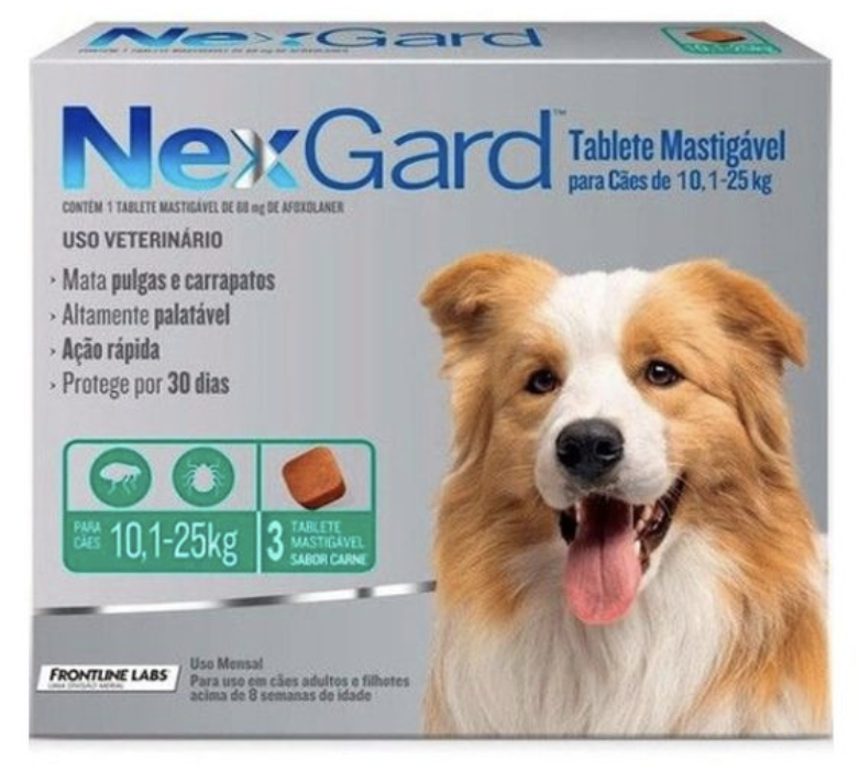 NEXGARD TAB MAS 10-25 KG 68 MG X 3 UND