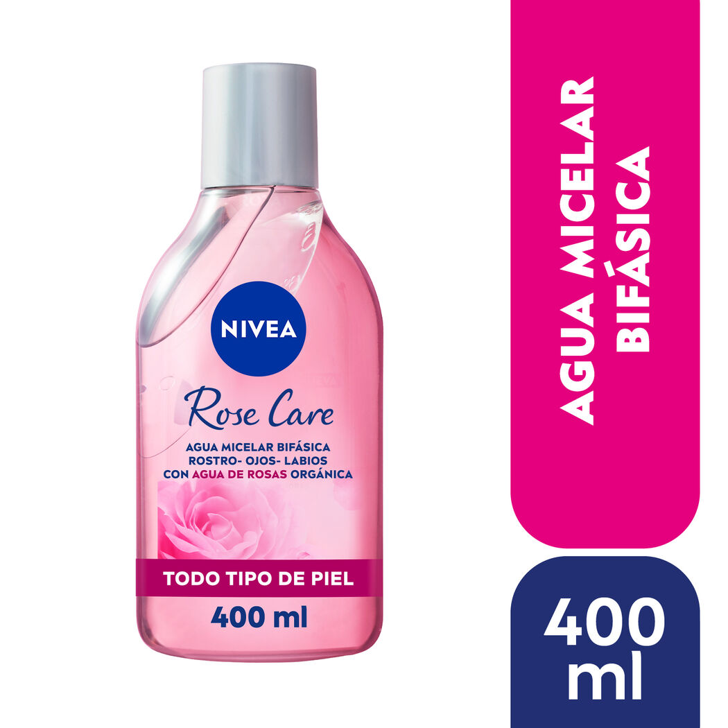 NIVEA FACE AGUA MICELLAR BIFASICA ROSES X 400 ML