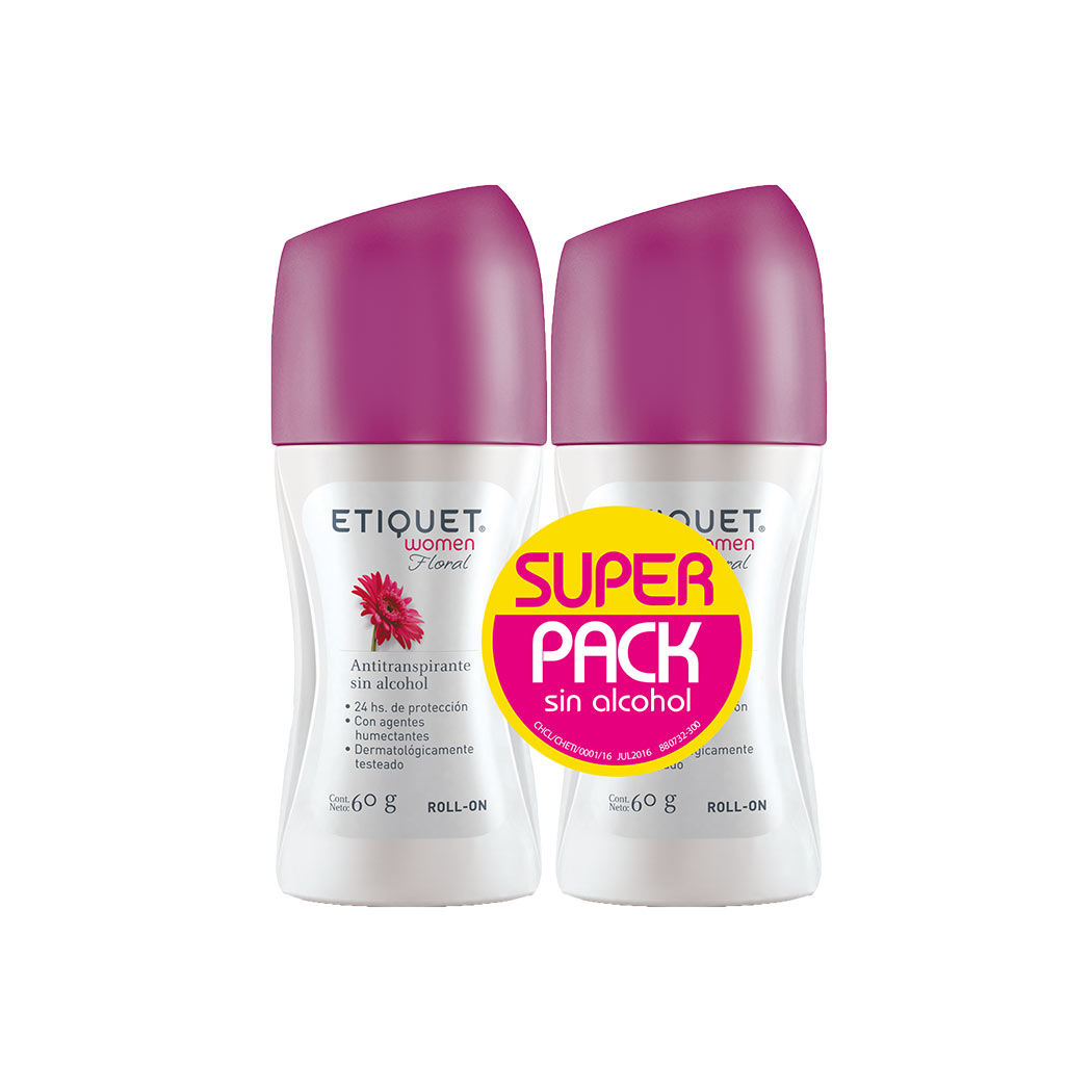 ETIQUET DES CLASICO WOMEN ROLLON X 60 GR X 2 PACK