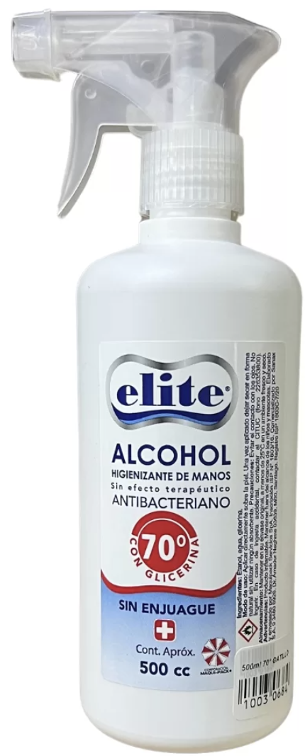 ALCOHOL DESNATURALIZADO GATILLO 70% X 500 ML