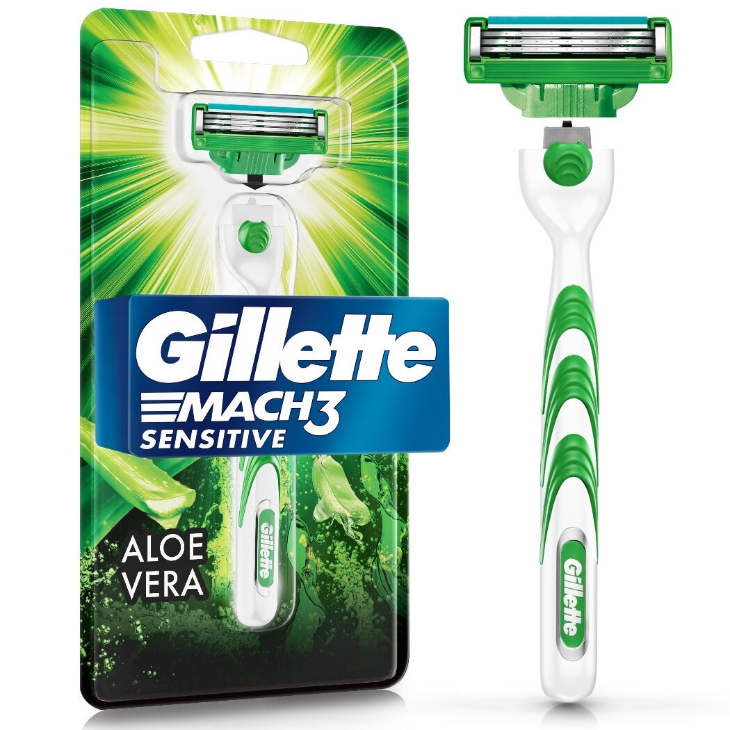 GILLETTE MACH3 MAQUINA AFEITAR SENSITIVE RAZOR + 1 CARTUCHO
